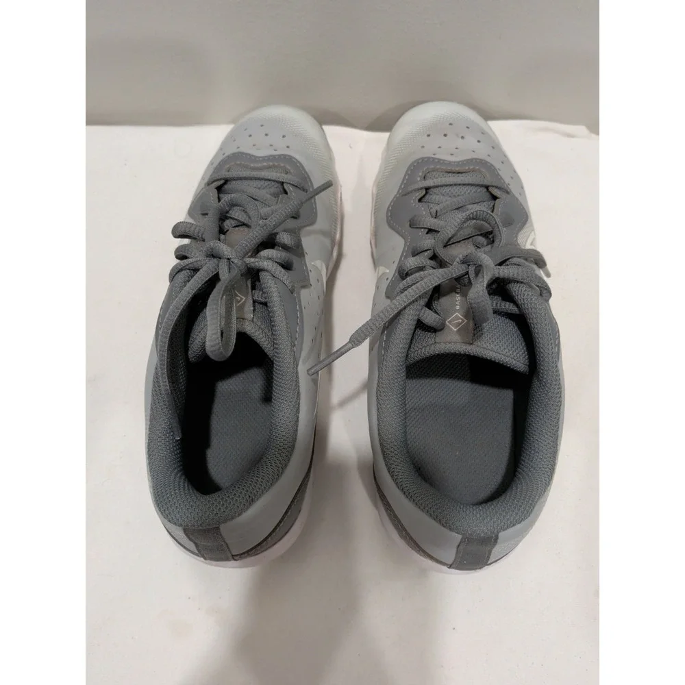 Nike Alpha Huarache Keystone 4 Baseball Cleats Gray White DJ6524-012 Sz 5Y